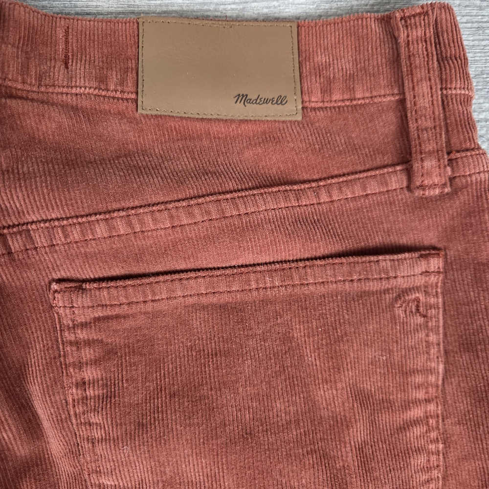 Madewell Cali Demi Boot Corduroy Pants Size 28 Rust High Rise Flare - Picture 6 of 6